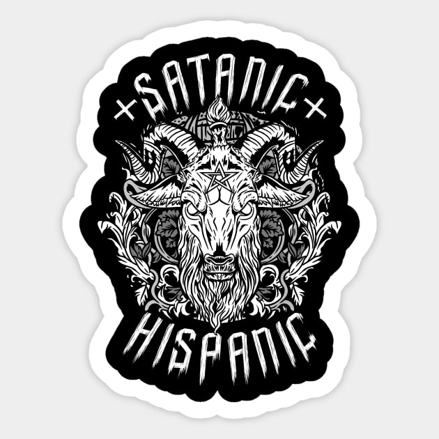 Satanic Hispanic - Satan Goat Head Gift Sticker by biNutz